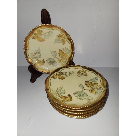 Anitique Bawo & Dotter Elite Works Limoge Gold Trim Plates 6" plate - Sets of 2 - Picture 1 of 6
